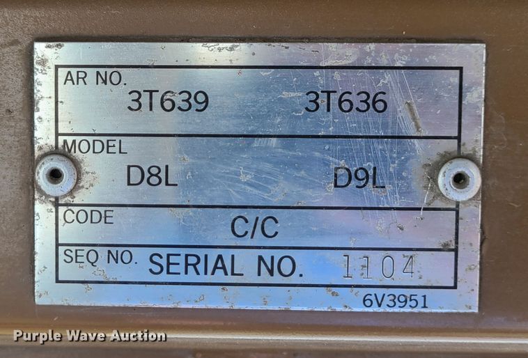 image for item DN5686 1982 Caterpillar D8L  dozer