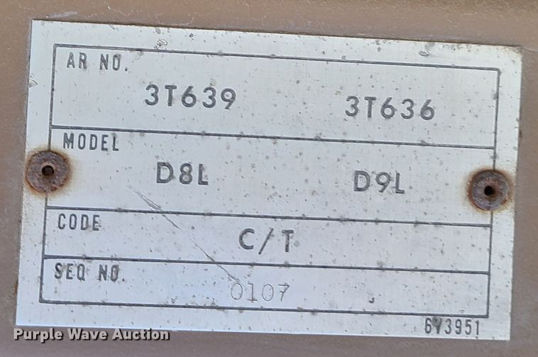 image for item DN5687 1983 Caterpillar D8L  dozer