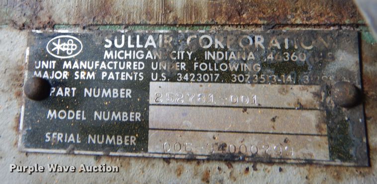 image for item DN6256 Sullair  air compressor