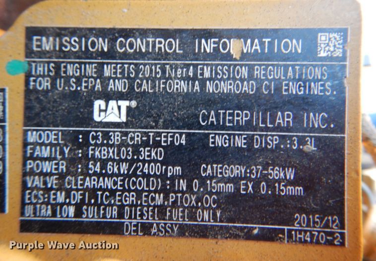 image for item DN6549 2016 Caterpillar 289D  tracked skid steer loader