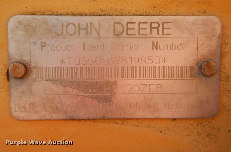 image for item DN6550 1996 John Deere 650G LGP Series IV  dozer