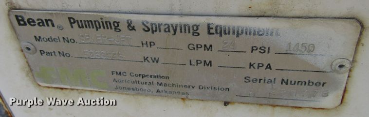 image for item EV9368 FMC  sewer jetter trailer