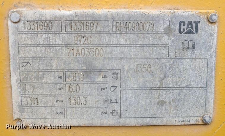 image for item EZ9240 2005 Caterpillar 972G  wheel loader