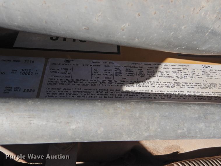 image for item FO9258 1996 GMC TopKick C6500  pressure digger truck