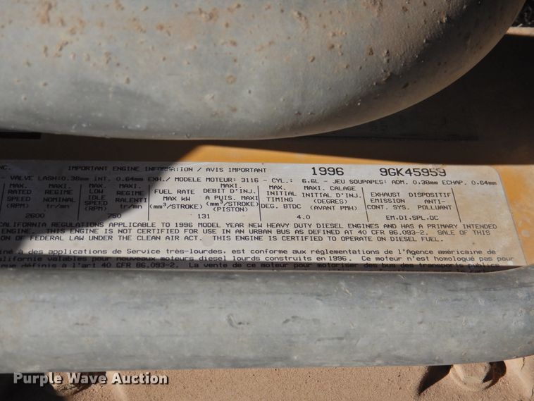 image for item FO9258 1996 GMC TopKick C6500  pressure digger truck