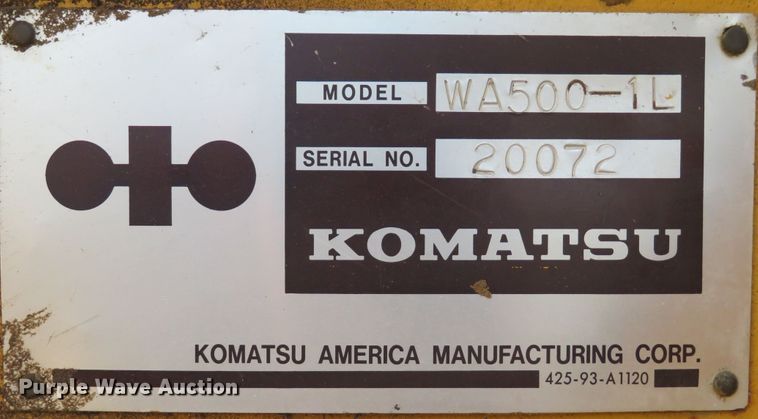 image for item FP9435 1987 Komatsu WA500-1L  wheel loader