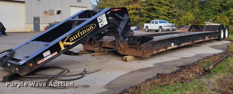 image for item IV9588 2014 Kaufman DT30  lowboy equipment trailer