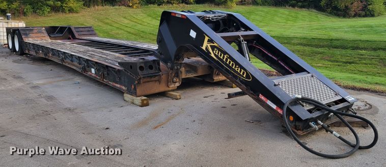 image for item IV9588 2014 Kaufman DT30  lowboy equipment trailer