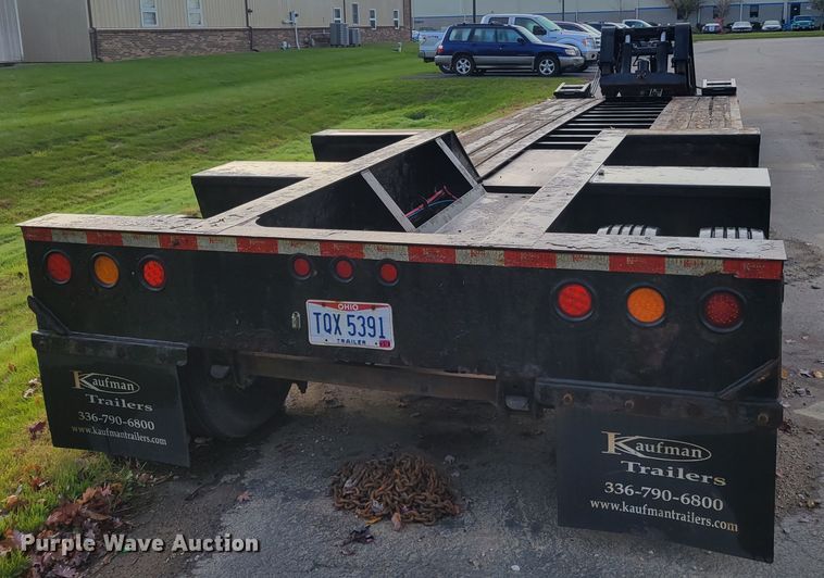 image for item IV9588 2014 Kaufman DT30  lowboy equipment trailer