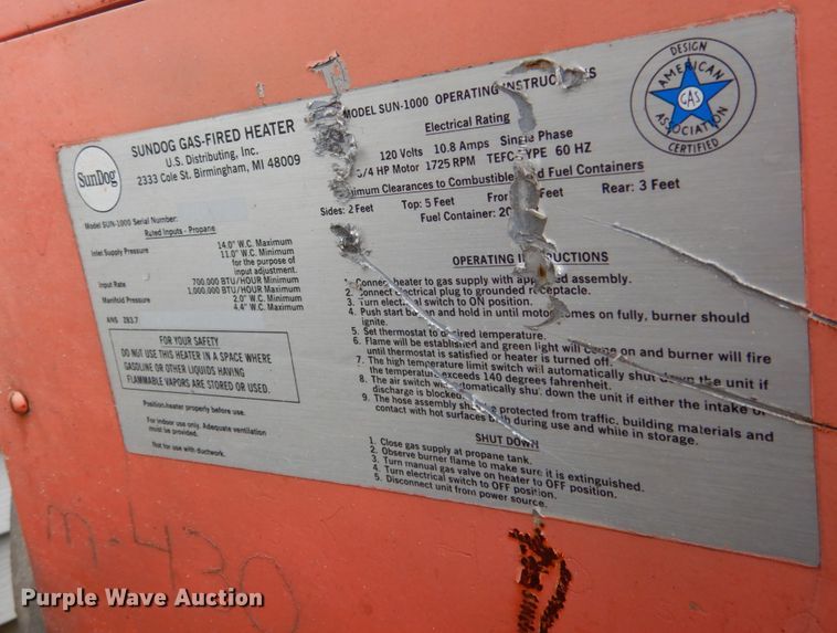 image for item JI9344 (3) Sundog heaters