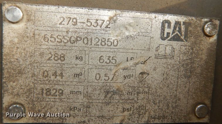 image for item JI9352 Caterpillar 74" W skid steer bucket