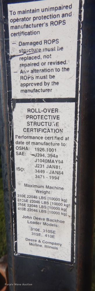 image for item JZ9791 1999 John Deere 310SE  backhoe