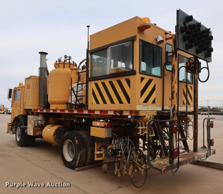 image for item KY9754 1992 Mack MR688P  paint striper truck