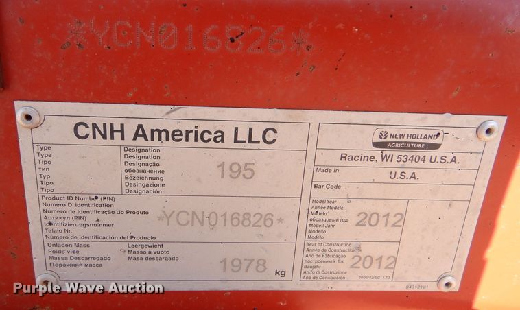 image for item DL5987 2012 New Holland 195  manure spreader