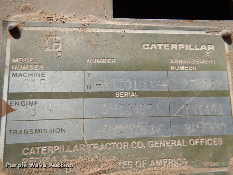 image for item DL5988 1984 Caterpillar 615  elevating scraper