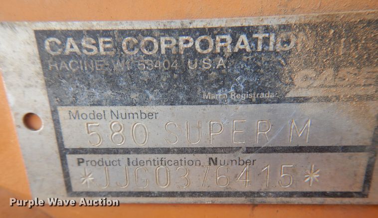 image for item DL6013 2002 Case 580 Super M  backhoe