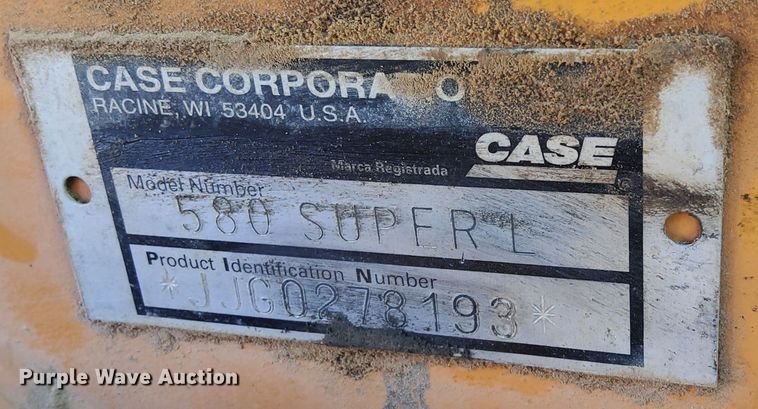 image for item DL6014 Case 580 Super L  backhoe