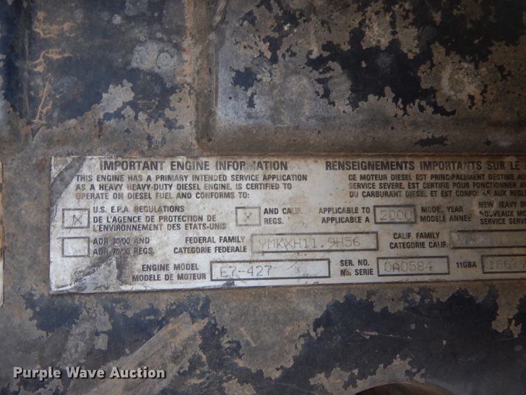 image for item DL6037 2000 Mack CH613  semi truck