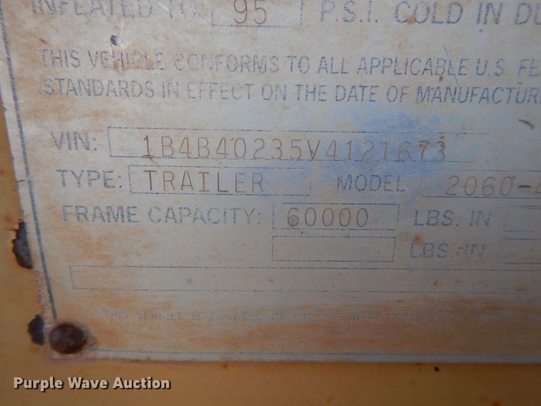 image for item KO9748 1997 Load King 2060-40-2  bottom dump trailer