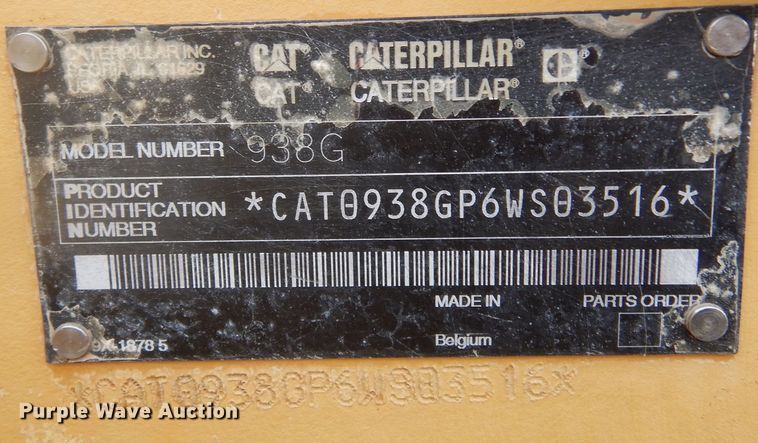 image for item DK3261 2002 Caterpillar 938G  wheel loader<br />An erroneous bid was placed in the last moments of bidding on this asset in our December 16 auction.