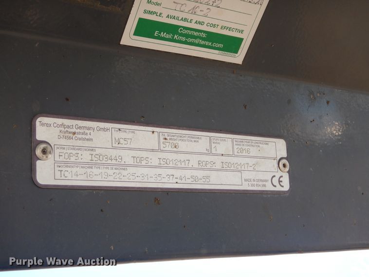 image for item DK3361 Terex TC16-2  mini excavator