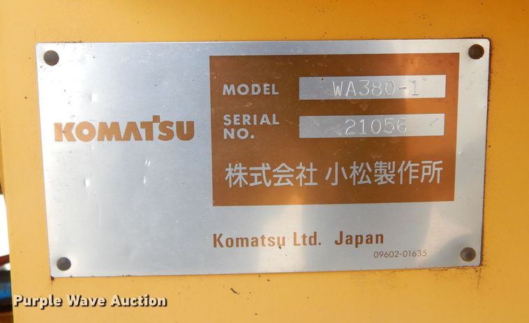 image for item DK3428 Komatsu WA380-1  wheel loader