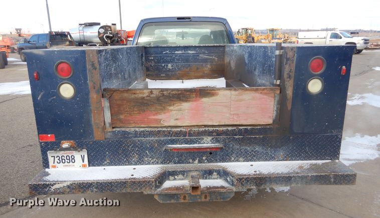 image for item DK3431 2008 Ford F350 Super Duty  Crew Cab utility bed pickup truck