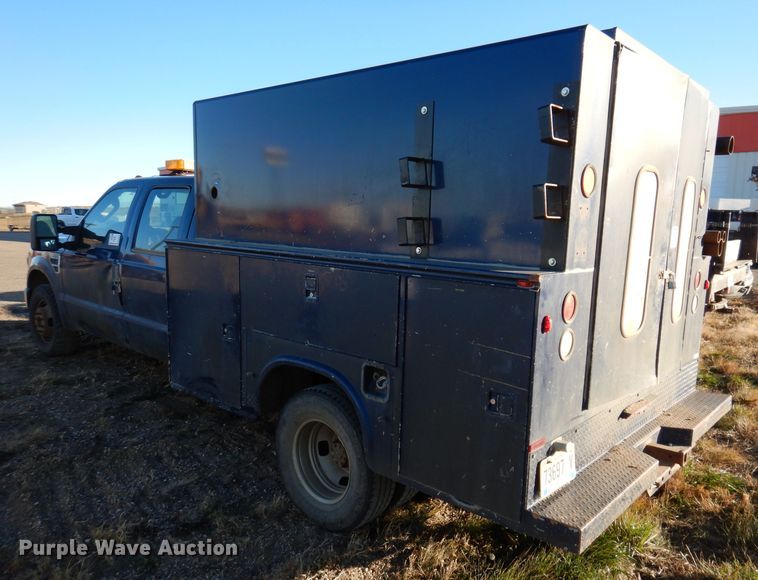 image for item DL5828 2008 Ford F350 Super Duty  Crew Cab utility bed pickup truck