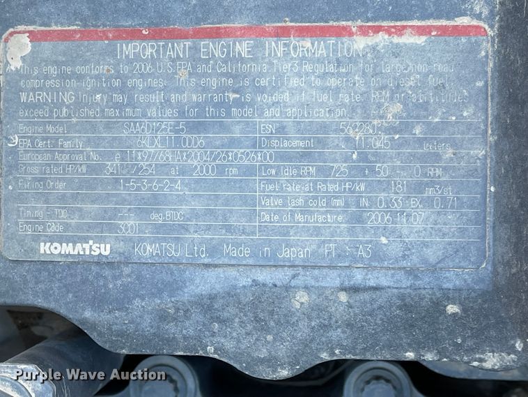 image for item DL5854 2007 Komatsu HM300-2  haul truck