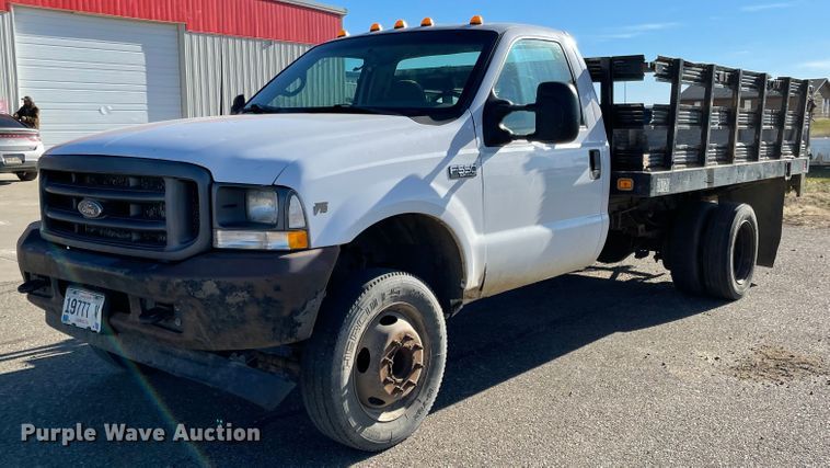 image for item DL5855 2002 Ford F550 Super Duty XL  flatbed truck