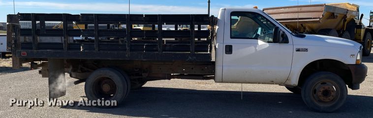 image for item DL5855 2002 Ford F550 Super Duty XL  flatbed truck