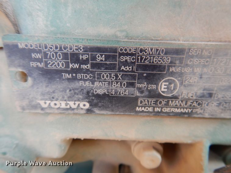 image for item DL5856 2012 Volvo BL70B  backhoe