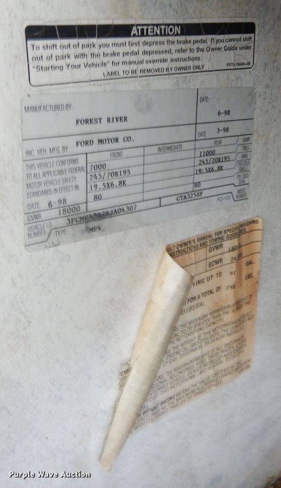 image for item KO9060 1999 Forest River Georgetown  RV