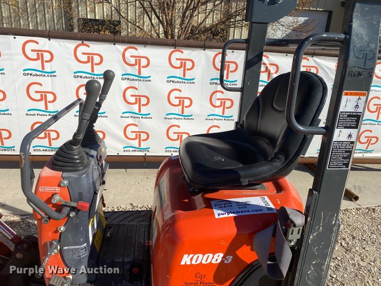 image for item DL6743 2019 Kubota K008-3  mini excavator