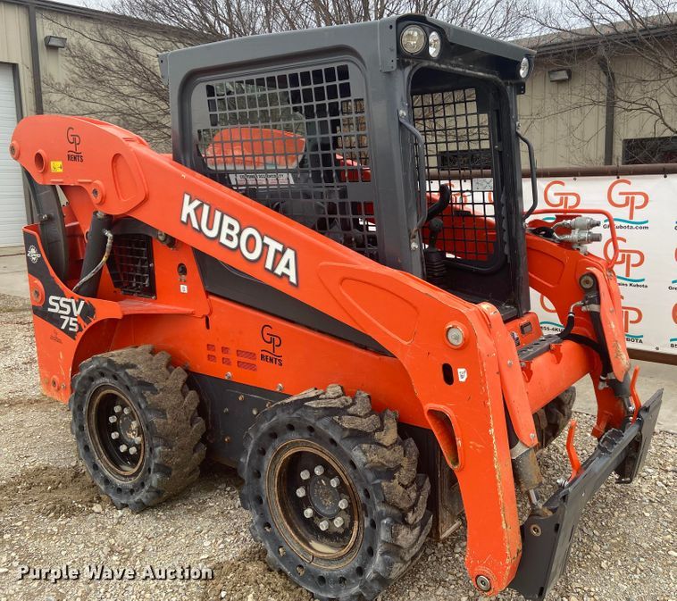 image for item DL6750 2016 Kubota SSV75  skid steer loader