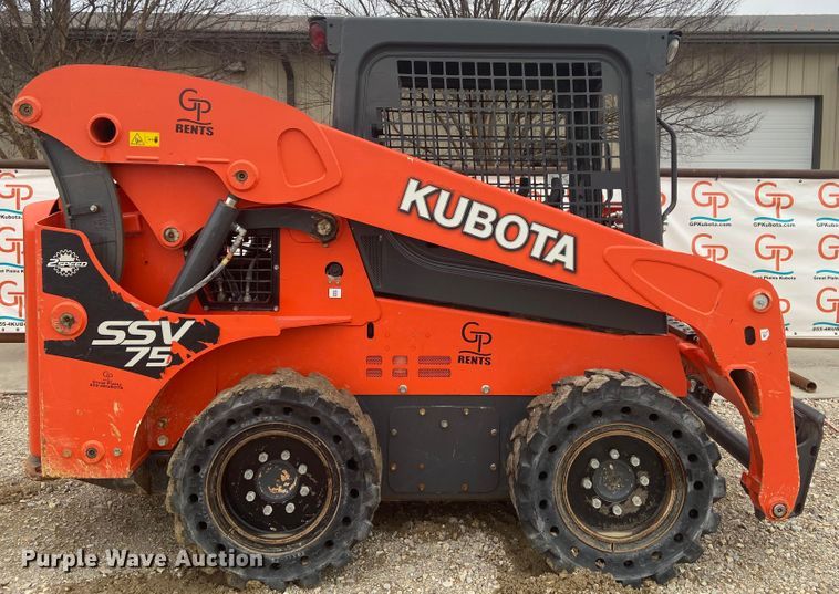 image for item DL6750 2016 Kubota SSV75  skid steer loader