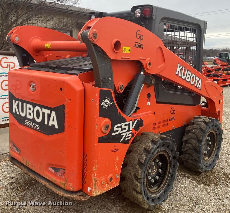image for item DL6750 2016 Kubota SSV75  skid steer loader