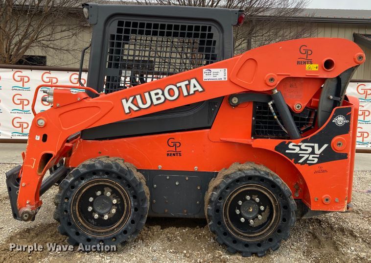 image for item DL6750 2016 Kubota SSV75  skid steer loader