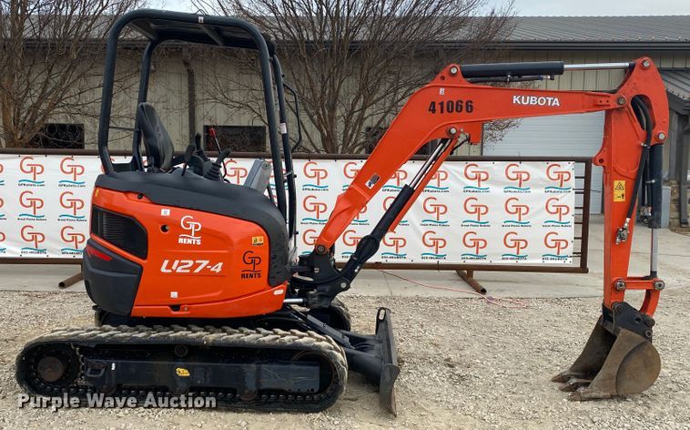 image for item DL6751 2020 Kubota U27-4  mini excavator