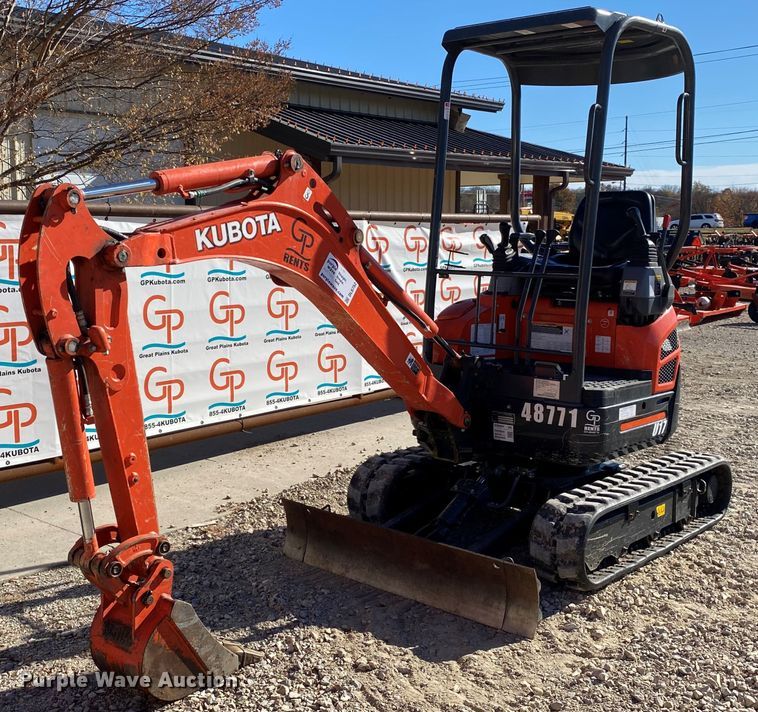 image for item DL6752 2019 Kubota U17  mini excavator