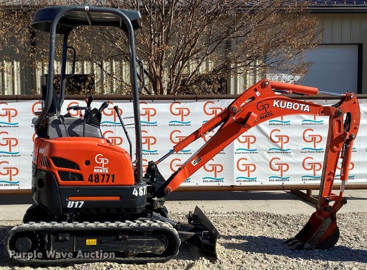 image for item DL6752 2019 Kubota U17  mini excavator