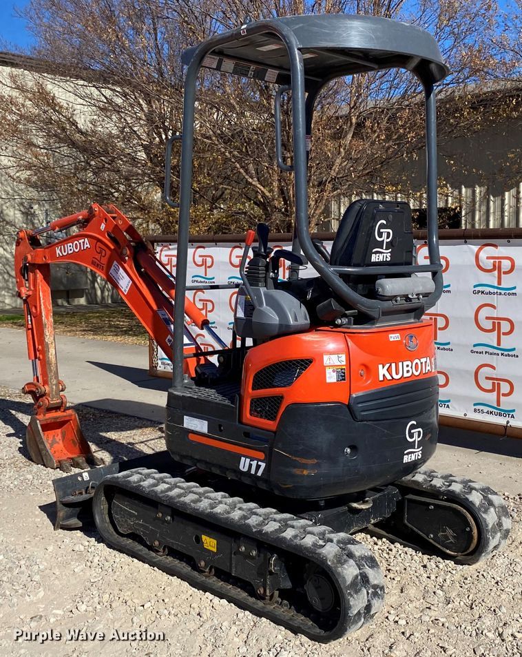 image for item DL6752 2019 Kubota U17  mini excavator