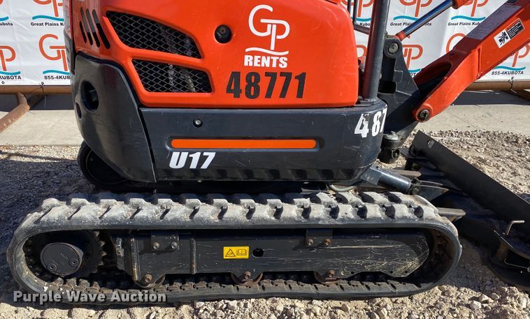 image for item DL6752 2019 Kubota U17  mini excavator