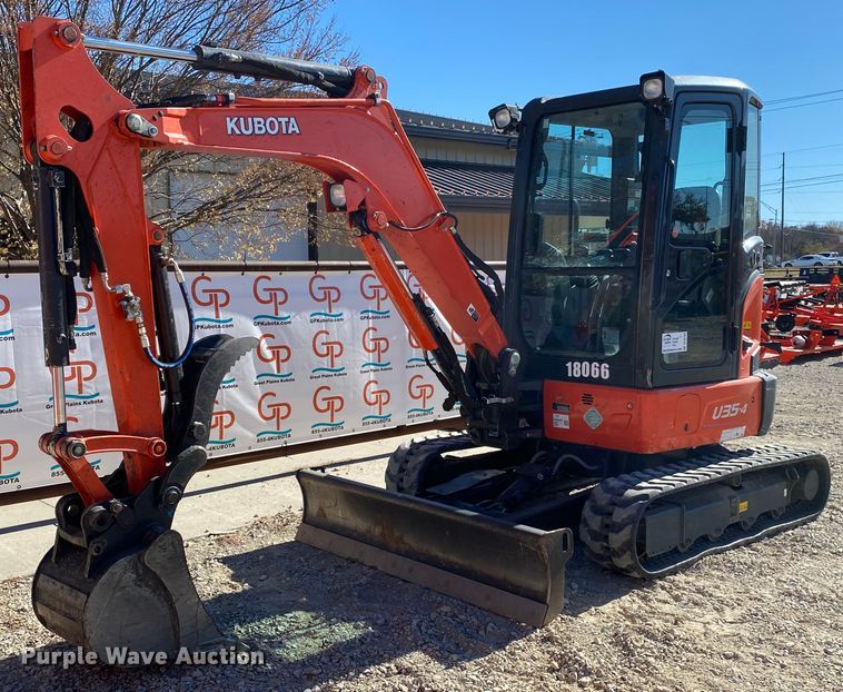 image for item DL6753 2020 Kubota U35-4  mini excavator