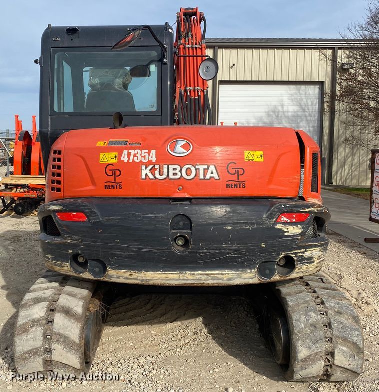 image for item DL6754 2019 Kubota KX080-4SR3A  mini excavator