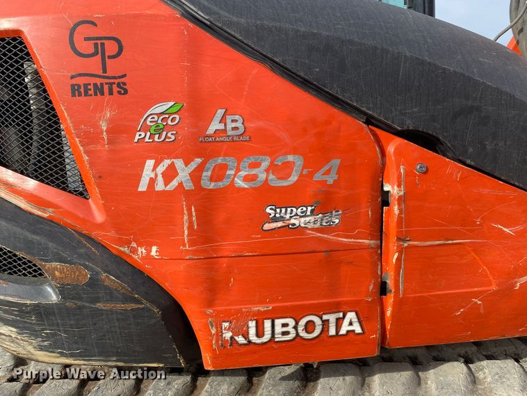 image for item DL6754 2019 Kubota KX080-4SR3A  mini excavator