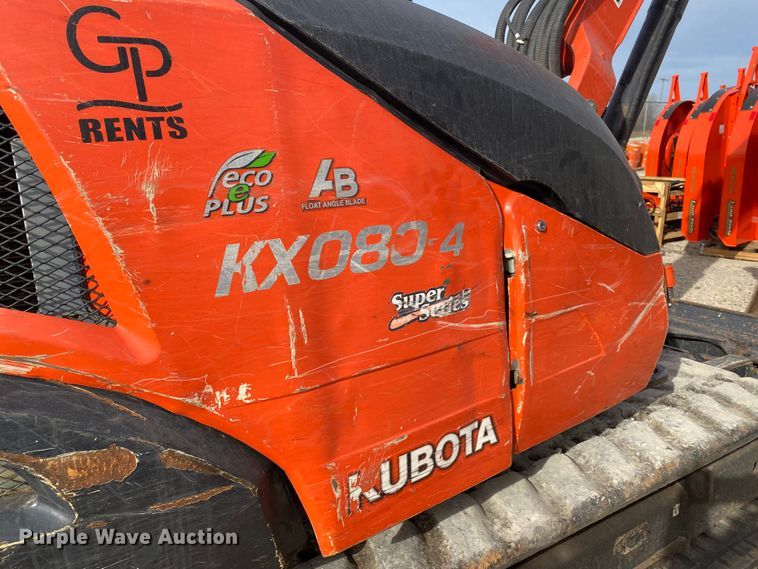 image for item DL6754 2019 Kubota KX080-4SR3A  mini excavator