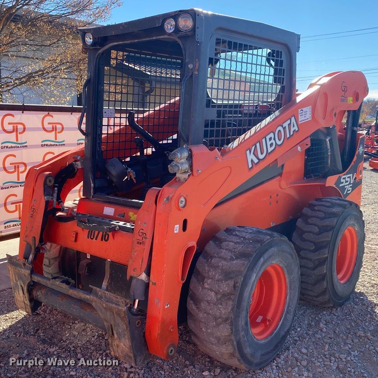 image for item DL6755 2016 Kubota SSV75  skid steer loader