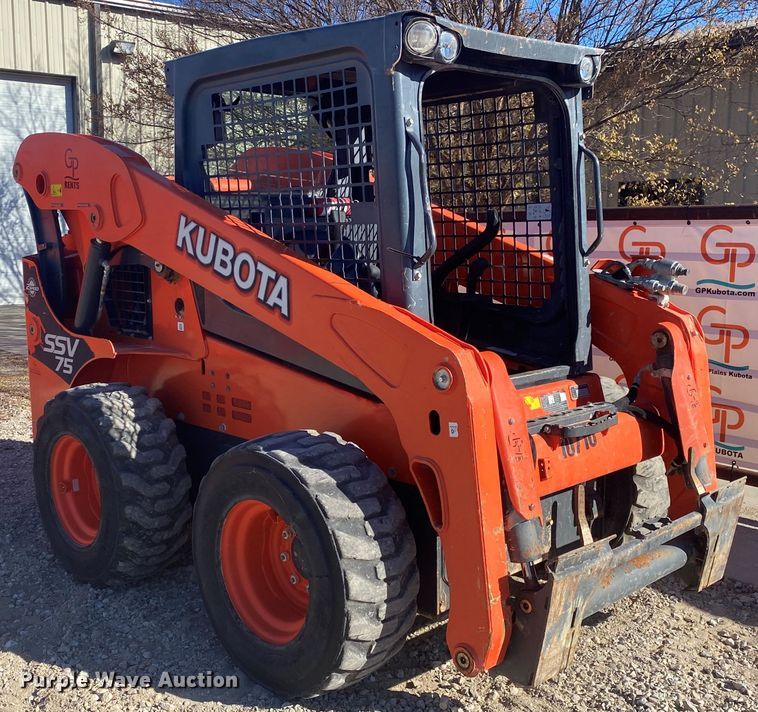 image for item DL6755 2016 Kubota SSV75  skid steer loader