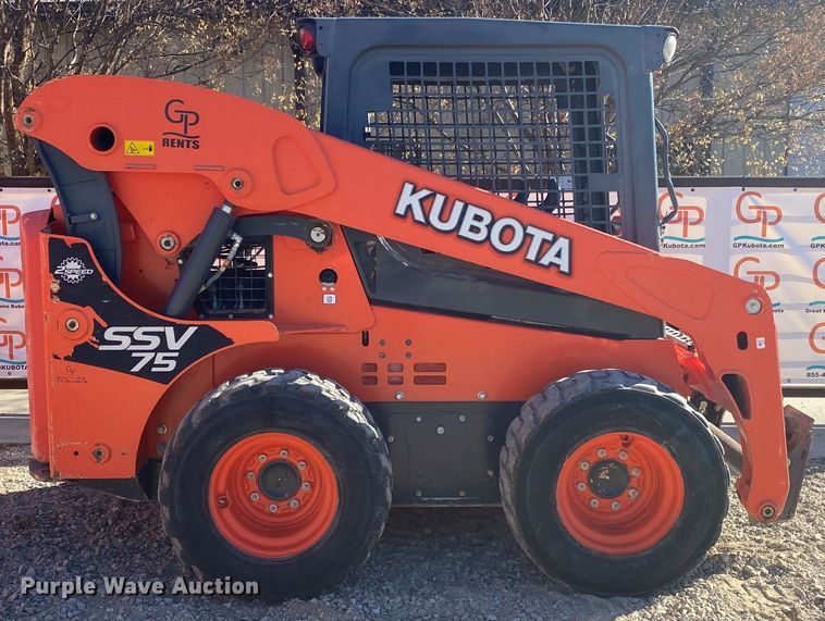 image for item DL6755 2016 Kubota SSV75  skid steer loader